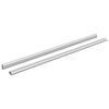 vidaXL Closet Rod 2 pcs Silver 764 x 15 x 29 mm Aluminium Alloy