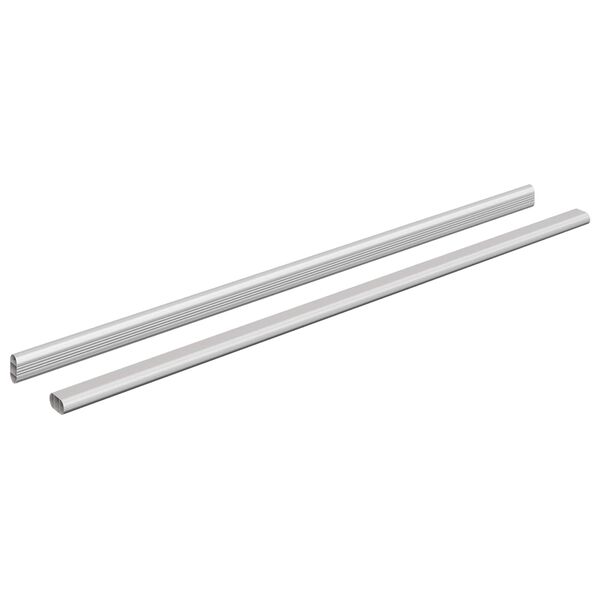 vidaXL Closet Rod 2 pcs Silver 764 x 15 x 29 mm Aluminium Alloy