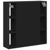 vidaXL Bathroom Mirror Cabinet Black 60x16x60 cm Engineered Wood