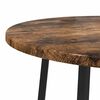 vidaXL Side Table Set with Shelf 2 pcs Smoked Oak and Black