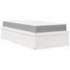 vidaXL Bed with Mattress White 100x200 cm Solid Wood Pine