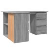 vidaXL Corner Desk Grey Sonoma 145x100x76 cm Engineered Wood