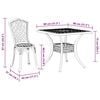 vidaXL Garden Table Set 3 pcs White Cast Aluminium