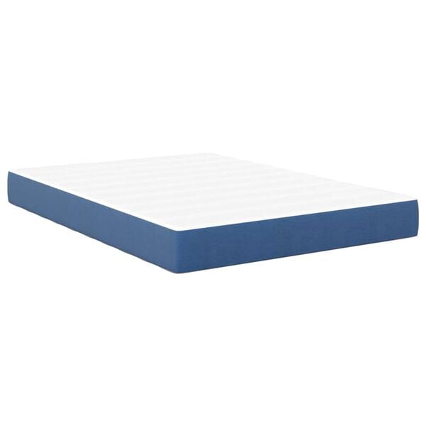 vidaXL Bed Mattress with Mattress Blue 140 x 200 cm Fabric