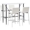 vidaXL 5 Piece Bar Set Faux Leather White