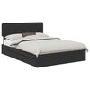 vidaXL Storage Bed with Headboard Black 140 x 190 cm Engineered Wood