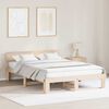 vidaXL Bed Frame with Headboard Natural 140 x 200 cm Solid Pine Wood
