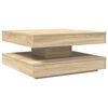 vidaXL Coffee Table 360-Degree Rotatable Sonoma Oak 70x70x34.5 cm