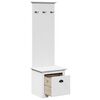 vidaXL Hallway Cabinet with Hooks BODO White 50x40x157 cm