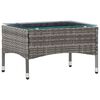vidaXL Outdoor Table | Grey | Poly Rattan | Medium | Tough | Coffee Table