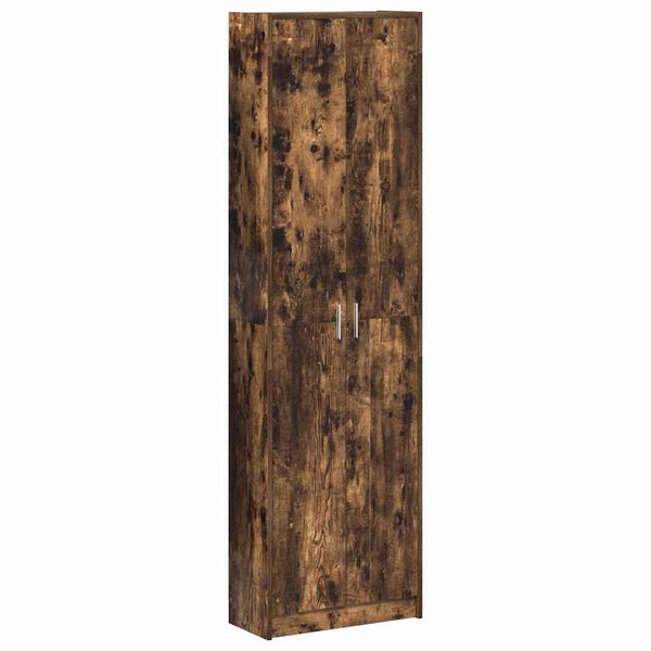 vidaXL Wardrobe with Shelf Smoked Oak 55 x 25 x 189 cm Engineered Wood