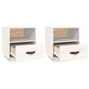 vidaXL Bedside Cabinets 2 pcs White 40x34x45 cm Solid Wood Pine
