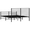 vidaXL Metal Bed Frame without Mattress with Footboard Black 120x190cm