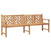 vidaXL Bench Brown 228 x 60 x 90 cm Solid Teak Wood