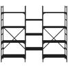 vidaXL Bookshelf Black 160x28.5x136.5 cm Engineered Wood