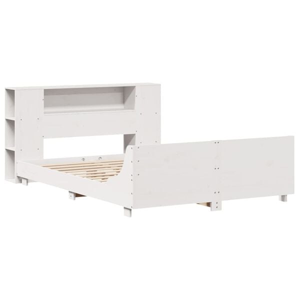 vidaXL Bed Frame without Mattress White 160x200 cm Solid Wood Pine