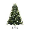 vidaXL Artificial Hinged Christmas Tree 300 LEDs Green 240 cm