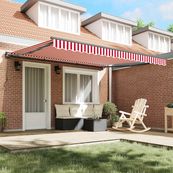 vidaXL Awning Frame Red and White 400 x 300 cm