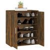 vidaXL Shoe Cabinet Smoked Oak 60x35x70 cm Engineered Wood