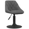vidaXL Swivel Dining Chairs 2 pcs Dark Grey Velvet