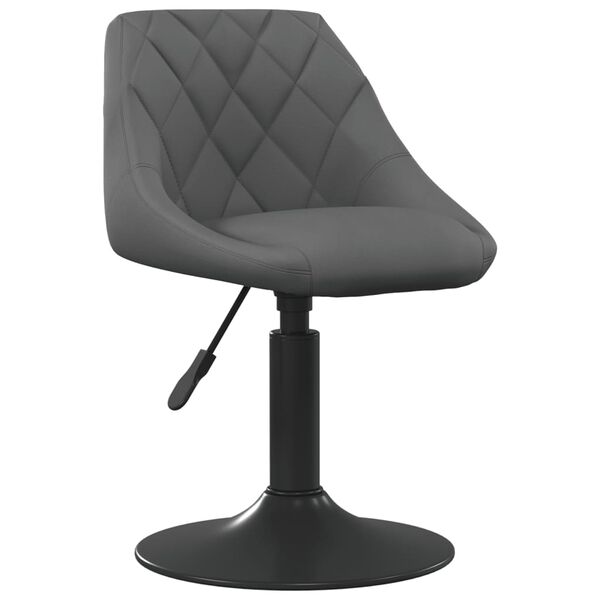 vidaXL Swivel Dining Chairs 2 pcs Dark Grey Velvet