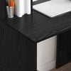 vidaXL Desk with Shelf Black Oak 91 x 50 x 149 cm Engineered Wood