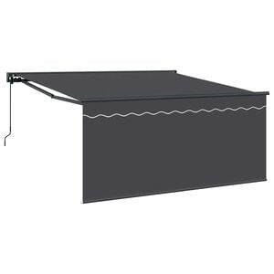 vidaXL Retractable Awning Manual Anthracite 350 x 250 cm