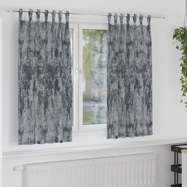 vidaXL Velvet Curtains 2 pcs Silver Grey 175 x 140 cm Velvet