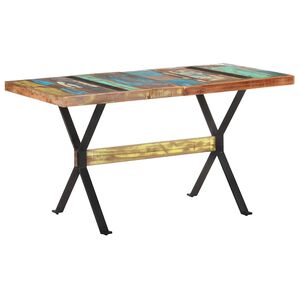 vidaXL Dining Table 140x70x76 cm Solid Reclaimed Wood
