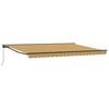 vidaXL Manual Retractable Awning Yellow, Grey and White 4 x 3.5 m