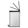 EKO Pedal Bin Essential 2x15 L Matte Silver