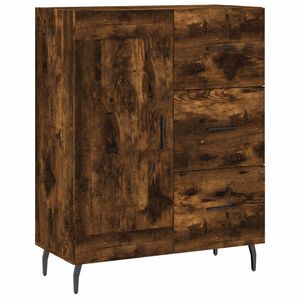 vidaXL Sideboard Smoked Oak 69.5x34x90 cm Engineered Wood