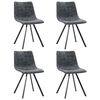 vidaXL Dining Chairs 4 pcs Black Faux Leather