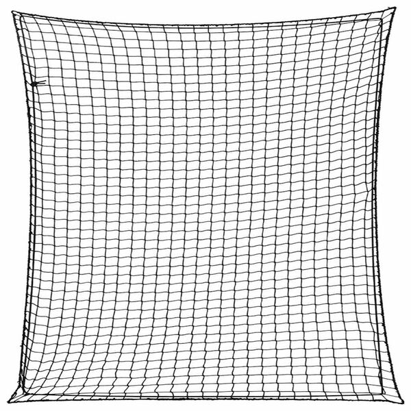 vidaXL Trailer Net with Elastic Rope Black 3x3 m PP