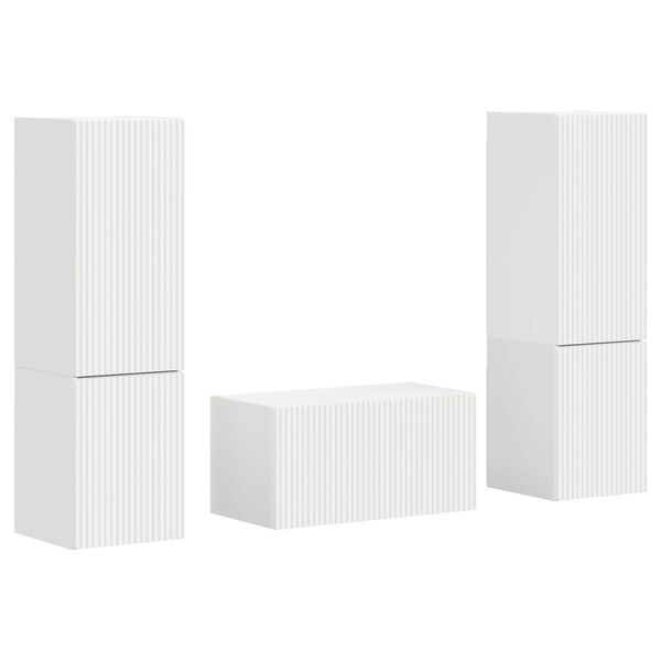 vidaXL TV Cabinet Set 5 pcs White Engineered Wood