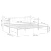 vidaXL Pull-out Sofa Bed Frame without Mattress White Metal 90x200 cm