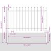 vidaXL Garden Fence 7 pcs White 11.9 x 1 m Powder-coated Steel