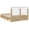 vidaXL Bed Frame Sonoma Oak 150 x 200 cm Solid Pine Wood