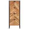 vidaXL Bathroom Cabinet 40x30x100 cm Solid Wood Acacia and Iron