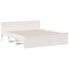 vidaXL Bed Frame without Mattress with Headboard White 180x200 cm Super King Solid Wood Pine