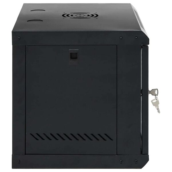 vidaXL Network Cabinet with Storage Black 53 x 45 x 45 cm Steel