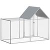 vidaXL Chicken Coop 2x1x1.5 m Galvanised Steel