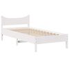 vidaXL Bed Frame with Drawers White 90x190 cm Single Solid Wood Pine