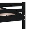 vidaXL Bed Frame without Mattress Black Solid Wood 90x200 cm