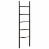 vidaXL Blanket Ladder Black 40 x 150 cm Bamboo