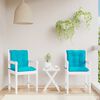 vidaXL Garden Lowback Chair Cushions 2 pcs Turquoise 100x50x7 cm Fabric
