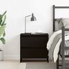 vidaXL Bedside Cabinet Black Oak 45 x 34 x 44.5 cm Engineered Wood