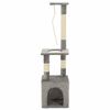 vidaXL Cat Tree | Grey | Particle board, soft plush, sisal rope | Medium