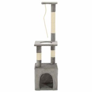 vidaXL Cat Tree | Grey | Particle board, soft plush, sisal rope | Medium