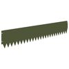 vidaXL Lawn Edging 30 pcs 103 x 20 cm Steel Olive Green